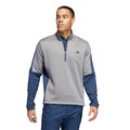 Mens Colour Block Quarter Zip Golf Pullover grey-crew-navy-hg8831